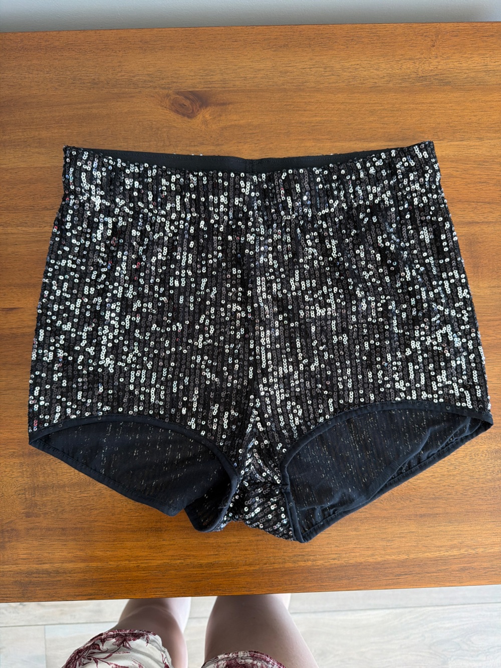 Calzedonia Black Sequin Women’s Hot Shorts - small